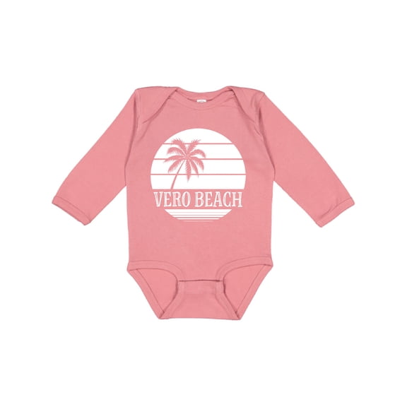 Inktastic Vero Beach Florida Vacation Boys or Girls Long Sleeve Baby Bodysuit