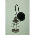 thumbnail image 3 of Zeckos Black Distressed Metal Vintage Lantern Wall Mounted Candle Sconce, 3 of 4