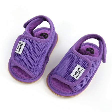 

Cathalem Boys Water Sandals Walking Sandals Soft Baby Flat Girls Non-Slip Shoes Shoes Mesh Sole Rubber Boys Closed Toe Sandals Sandal Purple 6