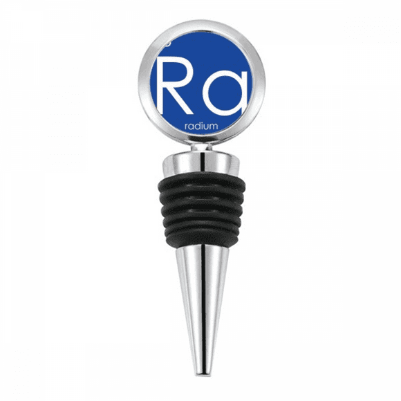 Chestry Elements Period Table Alkaline Earth Metal Radium Ra Bottle Stopper Stainless Steel Rubber Reusable