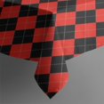 thumbnail image 3 of Red Black Checkerboard Checkered Pattern Rectangle Tablecloth 60"x84",Waterproof Polyester Rectangle Table Cloth, Wipeable Spillproof Polyester Tablecloth for Dining, Camping, Indoor and Outdoor, 3 of 5