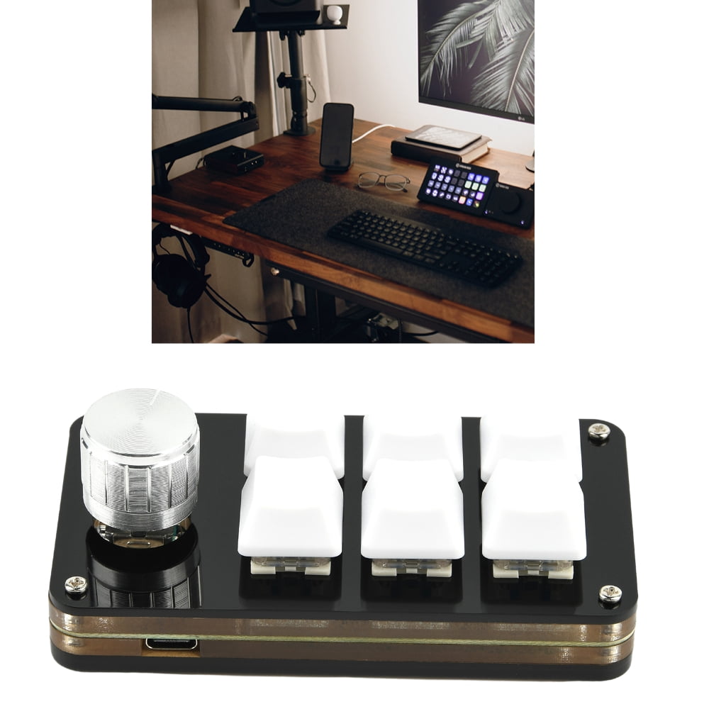 Tizuqe Programming Macro Keyboard 1 Knob RGB 6 Keys Copy Pastes Mini Button Photoshops Gaming Keypad Mechanical Hotswap Macro