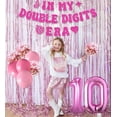 thumbnail image 7 of Pink Theme Party Decoration Set with Double Digit Balloons, Banner, Tassel Curtain, and Sequin Balloon Combination, 7 of 7