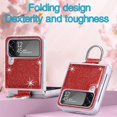 thumbnail image 6 of Case for Galaxy Z Flip 4 5G 2022 Cover,  Fashion Glitter Slim TPU Frame Back Cover Protective Phone Case for Galaxy Z Flip 4 5G 2022, with Ring, Red, 6 of 7