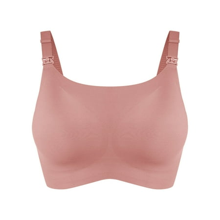 Xmarks Nursing Bras for Breastfeeding  Jelly Strip Support Comfort Maternity Bra  Full-Coverage Seamless Wireless Pregnancy Bra  Plus Size Womens Sleeping Nursing Maternity Bralette  M-4XL