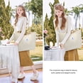 thumbnail image 6 of Gocvo Corduroy Tote Bag, Extra Large Tote Bag for Women, Soft and Lightweight Lady Handbags for Travel Work Everyday(Beige), 6 of 7