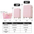 thumbnail image 3 of Hardshell Luggage Sets 2Pcs + Bag Spinner Suitcase with TSA Lock Lightweight 20" + 24", 3 of 10