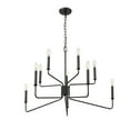 thumbnail image 3 of Millennium Lighting 98009-BN Senoia 9 Light 33" Wide Pillar Candle Style Chandelier -, 3 of 5