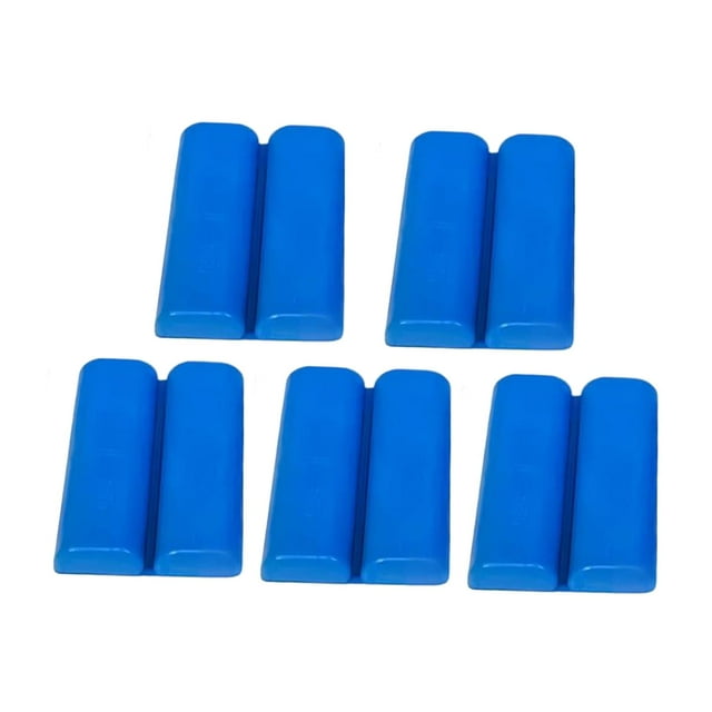 5 piezas de soportes para cañas de pescar con bola fija, correas, herramienta de tracción de goma multifunción azul