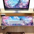 thumbnail image 7 of Japanese Cherry Blossom Desk Mat Anime Gaming Mouse Pad Large Desk Pad for Desk Computer Pc Laptop Office Decor, Mouse Keyboard Pad Stitched Edges Non-Slip Rubber Mat Desk Pad, 31.5x11.8 in, 7 of 7