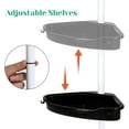 thumbnail image 4 of GOGRANT Rust-Resistant Corner Shower Caddy for Bathroom, 4 Adjustable Shelves with Tension Pole, for Bath and Shower Storage, up to 123 Inch, Black & White, 4 of 6