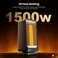 thumbnail image 2 of WAA 1500W Oscillating Space Heater Fast Heating,5 Modes,Remote & 24H Timer (Home/Office/Bedroom), 2 of 7