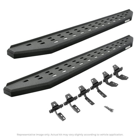 Go Rhino 69492748T RB20 Running Boards with Mounting Brackets Kit For Jeep 18-24 Wrangler Fits select: 2018-2019,2021 JEEP WRANGLER UNLIMITED
