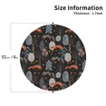 thumbnail image 3 of Fuzoiu Fox In The Forest Print Leather Coasters Set,Drink Coasters Set of 6,for Tabletop Protection, Durable PVC Coasters,Home Décor and Housewarming Gift,Round Shape, 3 of 7