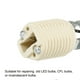 thumbnail image 5 of Kit de base de socket de luz Uxcell G9, 1 paquete de 10 pulgadas de cable largo, base de portalámparas de cerámica con herramienta para quitar el anillo del socket, 5 of 5
