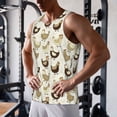 thumbnail image 5 of Gukieu Chicken Cartoon Print Men's Quick Dry Fitness Vest, Round Neck Sleeveless Fitness Bodybuilding Top-3X-Large, 5 of 7