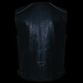 thumbnail image 5 of Milwaukee Leather MLM3580 Men's Black ‘Super Utility-Multi Pocket Vest’ Motorcycle Biker Leather Vest Small, 5 of 8