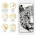 thumbnail image 4 of Case Yard iPhone-SE Case Clear Soft & Flexible TPU Ultra Low Profile Slim Fit Thin Shockproof Transparent Bumper Protective Cover Drop Protective Cell Phone Cases (Leopard Sketch), 4 of 8