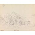 thumbnail image 3 of James Moore 14x12 Black Modern Framed Museum Art Print Titled - Abbotsbury Abbey, Dorset, England (1791), 3 of 5