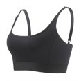 thumbnail image 3 of idosla Women's Sports Bra Sexy Open Back Padded Adjustable Strappy Yoga Bra Low Impact Crop Workout Gym Top (Black, M), 3 of 5