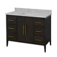 thumbnail image 2 of Parisian 48" Bathroom Vanity with Black Oak Cabinet and Carrara Marble Top, 2 of 7