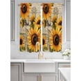 thumbnail image 3 of Sunflower Retro Living Room Curtains 72 Inches length, Farmhouse Vintage Botanical Floral Window Treatment Curtain Drapes, Light Filtering Drapes for Bedroom Laundry Room, 52"x72", 2 Panels, 3 of 7