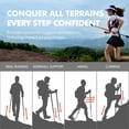 thumbnail image 5 of Trekking Poles 2-Pack 130CM Anti-Shock Ultra-Light Collapsible Walking Hiking Sticks for Trail Running Backpacking Camping, 5 of 7