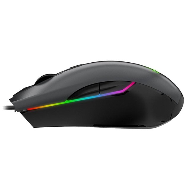 Mouse con Cable para Juegos con Retroiluminación LED: 7 Programables Y Mouse para Juegos con 16000 DPI USB, Ratones ópticos de Agarre Cómodos Macarena Ratón RGB para juegos