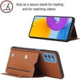 thumbnail image 5 of for Samsung Galaxy M52 5G Wallet Cover,Durable PU Leather Magnetic Closure Kickstand with Wrist Strap Credit Cards Pocket Shockproof Case for Samsung Galaxy M52 5G (Not 4G) Brown, 5 of 7