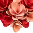 thumbnail image 5 of Northlight Wooden Flower Artificial Valentine's Day Wreath - 15" - Red and Pink, 5 of 6