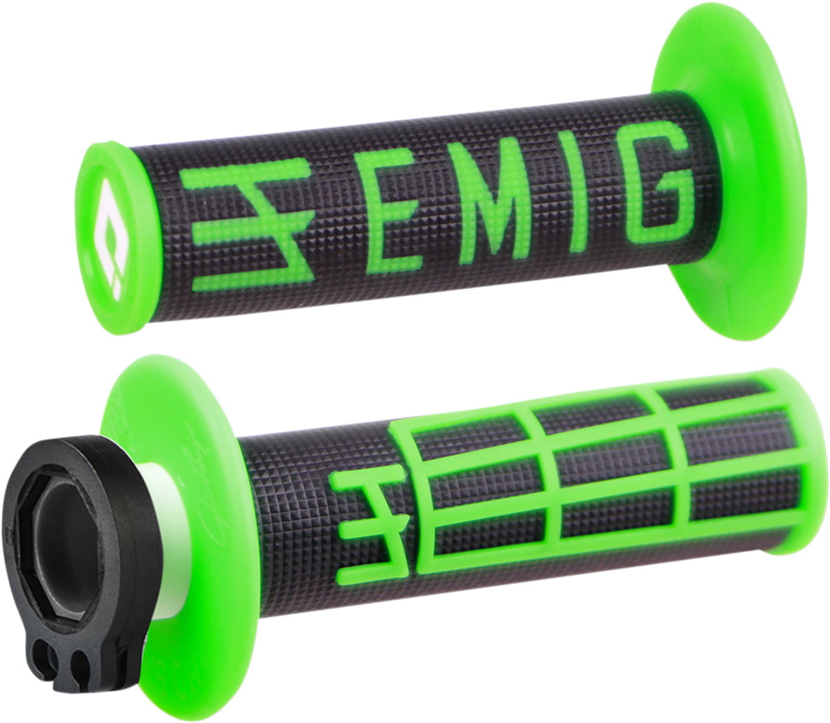 ODI Emig V2 4 Stroke Green/Black MX Motocross Lock On Grips 