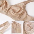 thumbnail image 3 of Exclare Women's Minimizer Bras Comfort Non Padded Full Figure Large Busts Wirefree Plus Size Bra(Beige,40DDD), 3 of 7