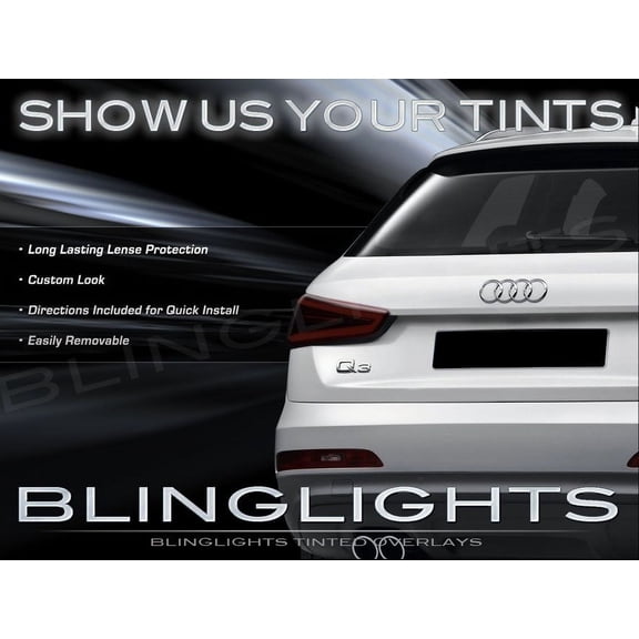 For Audi Q3 Tinted Smoked Protection Overlays Film for Taillamps Taillights Tail Lamps Lights Tint Smoke