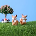 thumbnail image 3 of Zorro de resina, lindo animal pequeño, micropaisaje, suculenta, jardinería, bricolaje, escena, decoración, manualidades, pequeños adornos, decoración del hogar, 3 of 5