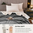 thumbnail image 5 of Homieway Dark Gray Sherpa Blankets, Twin Size Fleece Throw Blankets, Soft and Fuzzy Blanket for, Sofa, Couch, Camping and Travel, 60" x 80", 5 of 6