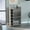 Light Gray, variant on Royard Oaktree Bar Cart with Wheels, Modern Liquor Beverage Cart with 6 Wine Cubbies, Wood Rolling Serving Trolley With Glass Door and Storage Shelf for Home Kitchen Dining, Carbon Espresso