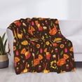 thumbnail image 3 of Naloa Thanksgiving Turkey Flannel Fleece Throw Blanket for Bed Couch, Thick Blanket - All Seasons Suitable for Women, Men and Kids-80"x60", 3 of 6