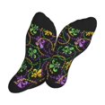 thumbnail image 5 of KLL Mardi Gras6 Print Cool Socks Men's Women's Crew Socks Funny Crazy Novelty Stockings, 5 of 7
