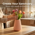 thumbnail image 5 of REGALWOVEN Acrylic Wide Mouth Conic Flower Vase Tall Clear Plastic Trumpet Vase, Unbreakable Large Centerpiece Wedding Party Pink 6.5"L x 6.5"W x 7.9"H, 5 of 6