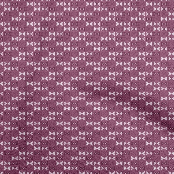 oneOone Cotton Poplin Twill Dark Magenta Fabric Block Fabric For Sewing Printed Craft Fabric By The Yard 56 Inch Wide-JC