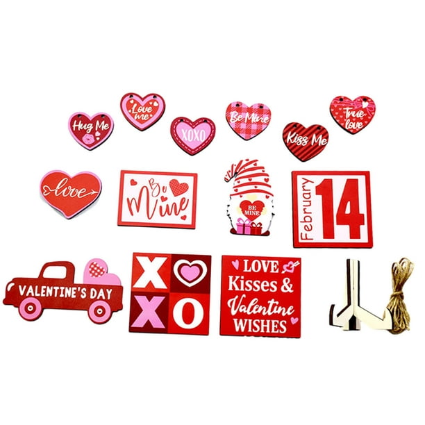 AMLESO Valentines Day Tiered Tray Decor Love Heart Shape for Wedding Party  Proposal 