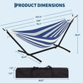 thumbnail image 2 of Hamac Double avec Support, Acier Portable Robuste pour Patio Intérieur/extérieur, Sac de Transport, Capacité de 450 lb., 2 of 6