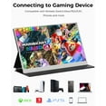 thumbnail image 5 of XGERTGI 15.6 Inch Portable Monitor, FHD 1080P USB-C HDMI Second Screen for Laptop, PC, Mac, Phone, PS5, Xbox & Switch, with Smart Cover, Grey, 5 of 10