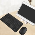 thumbnail image 3 of Combo de teclado y ratón Bluetooth portátil, delgado, inalámbrico y silencioso para tabletas Negro A, 3 of 8