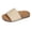Beige_006, variant on Women's Boho Woven Strap Flat Sandals, Breathable Cork Footbed Slides, Stylish Summer Shoes for Beach Trips and Casual Outings Khaki 8（EU-40）
