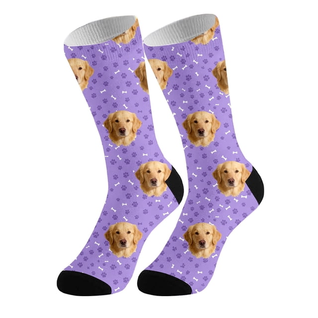 Stockings For Adults Funny Animal Print Bone Design Comfortable Stretchable Stockings Stocking For Home And Leisure 5PCS