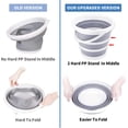 thumbnail image 3 of Collapsible Bucket Cleaning Bucket Mop Bucket Folding Foldable Portable Plastic Water Supplies for Outdoor Garden Camping Fishing Car Wash, 3 of 4