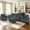 Dark Gray, variant on Soscana Living Room Furniture Set, Convertible L Shaped Sofa Couch with Storage Ottoman and 2 PCS Accent Chair,3 Seat Small Sofa with Storage Pocket and Armchair Set for Living Room,Office,Apartment