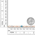 thumbnail image 3 of Gem Stone King 18K Rose Gold Plated Silver White Moissanite and Swiss Blue Topaz and Round White Lab Grown Diamond Tennis Bracelet for Women (3.19 Cttw, Gemstone Birthstone, Oval 6X4MM, 7.25 inches), 3 of 4