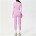 thumbnail image 2 of Womens Workout Outfits 2 Piece Soft Slim Fit Long Sleeve Tops and High Waisted Legging Pant Sets Gym Yoga Clothes (XL, Pink), 2 of 4